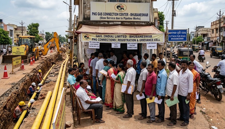 PNG Connections Slow in Bhubaneswar as Residents Wait Despite Pipeline Expansion